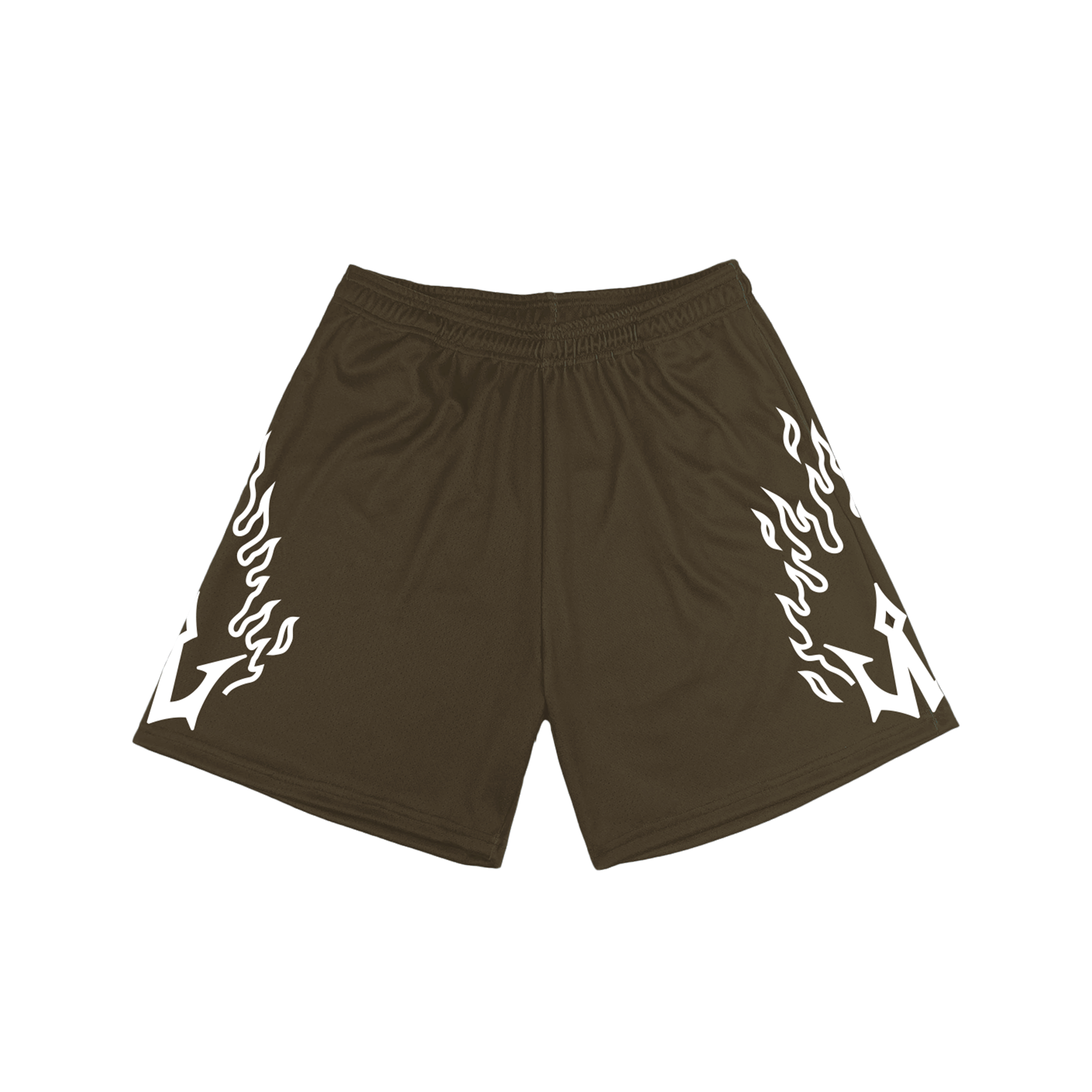 Trident Flame mesh shorts - Brown