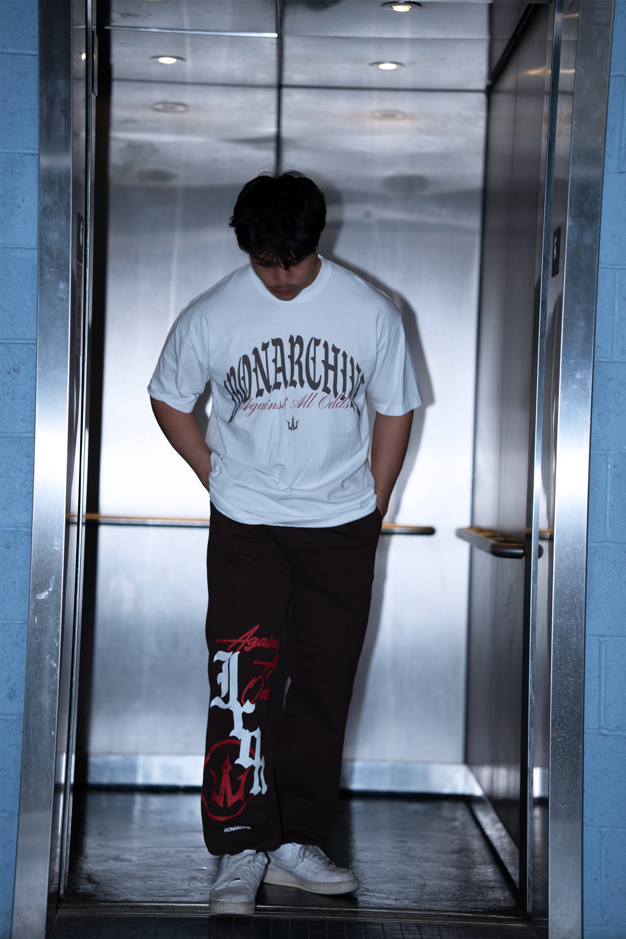 TYFDM Tee- Brown/Red